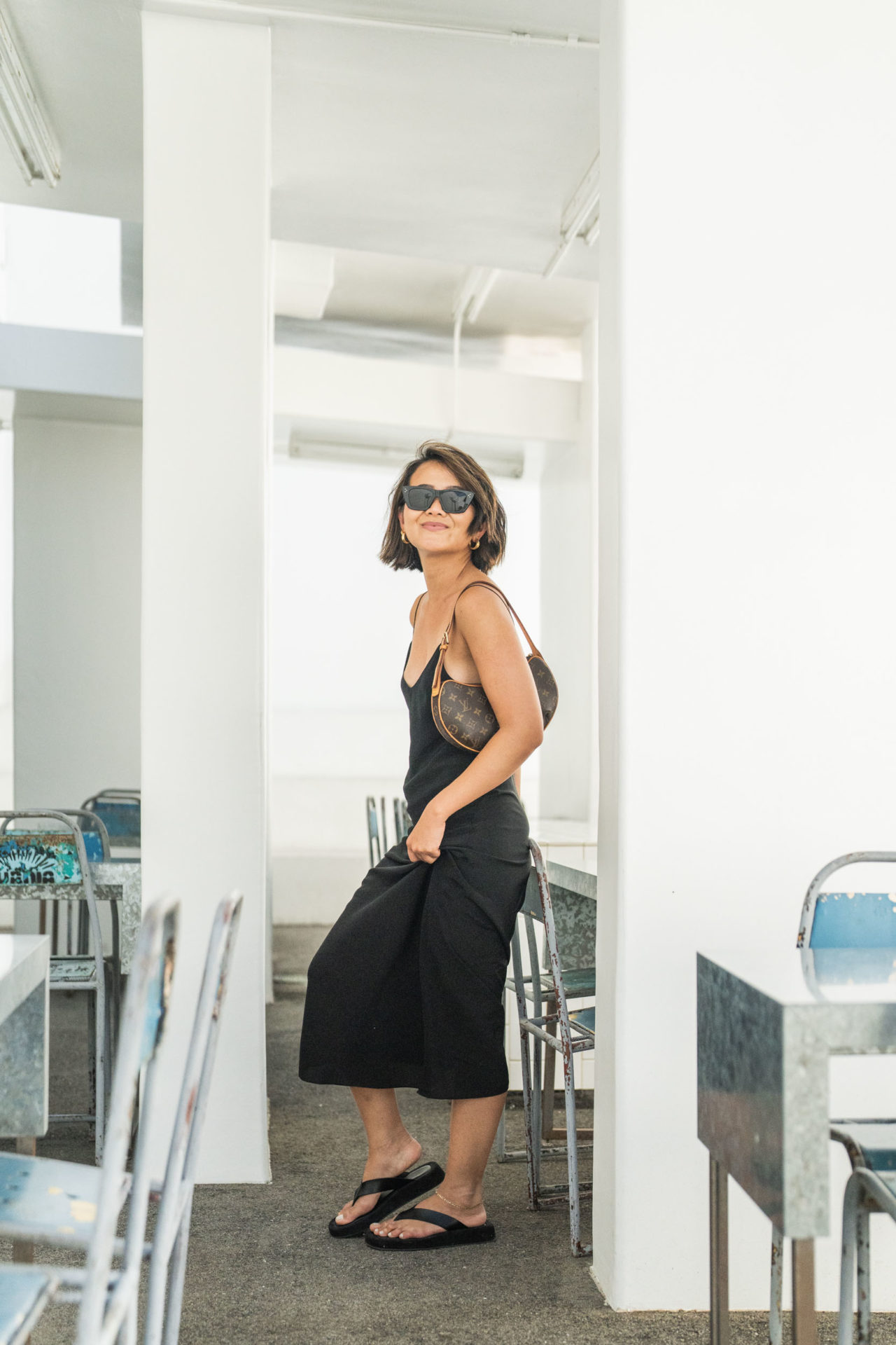 The Row Ginza sandal first outfit reference