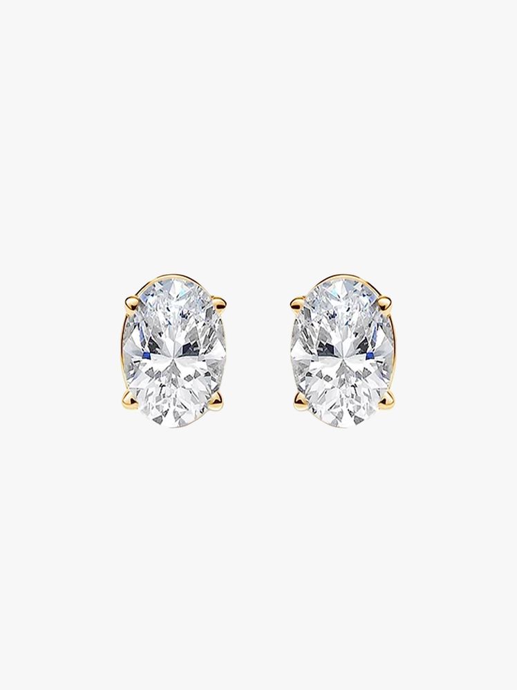 De Beers Classic Diamond Stud Earrings styling scale