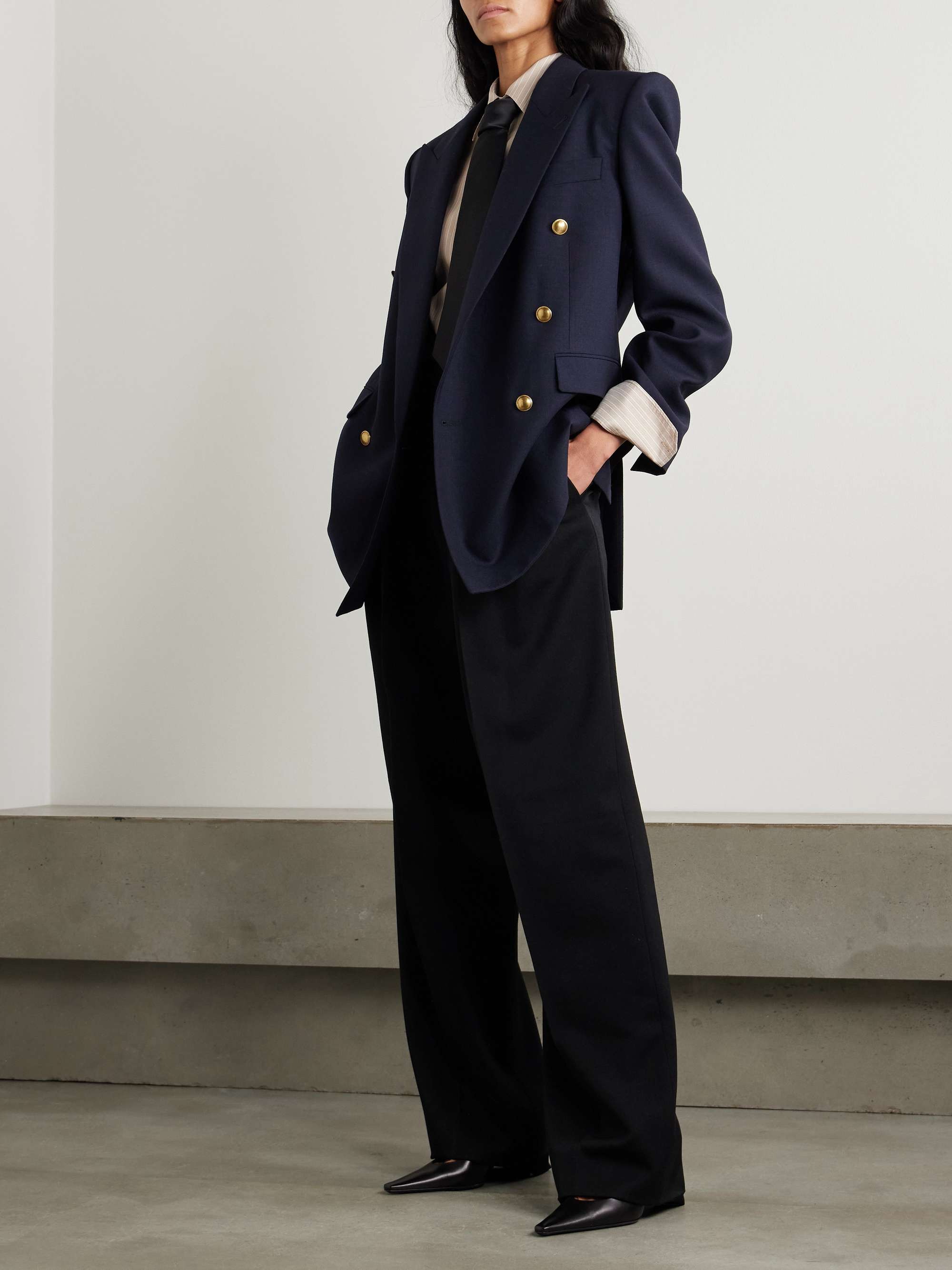 Saint Laurent blazer detail and scale reference