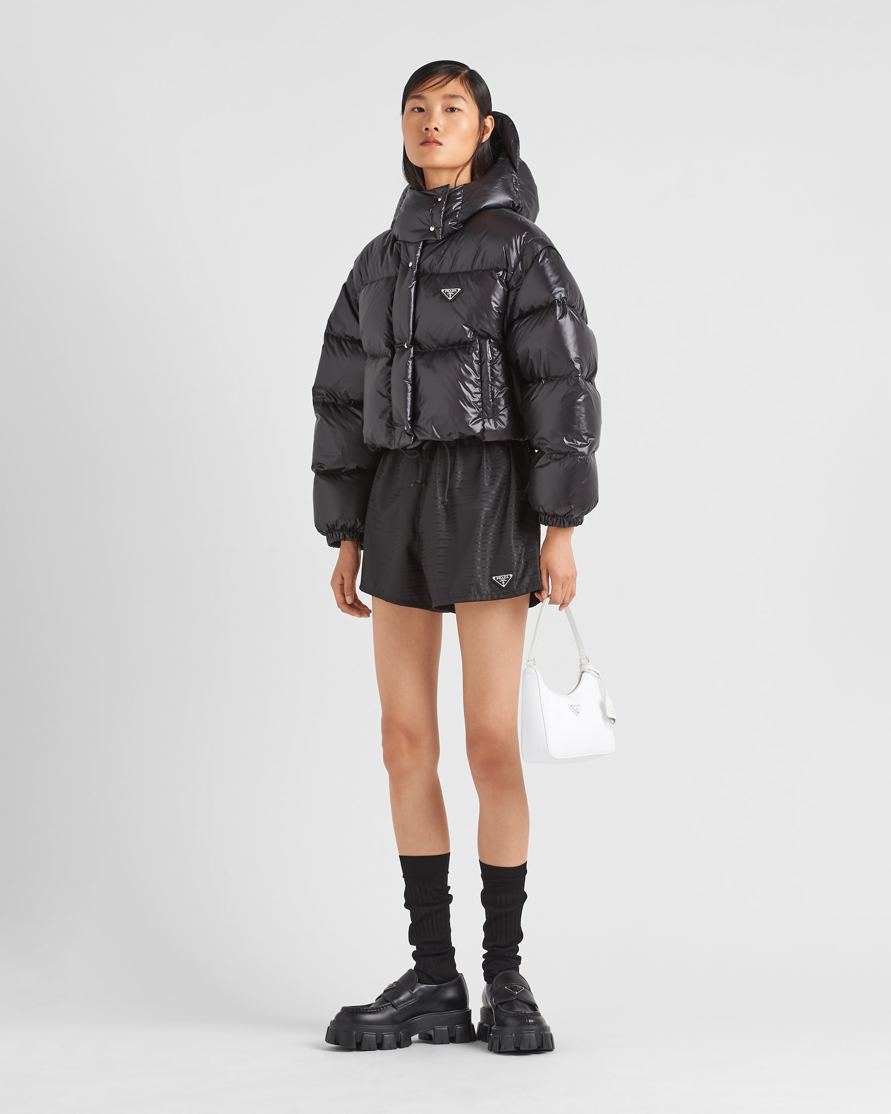Prada nylon jacket first outfit reference