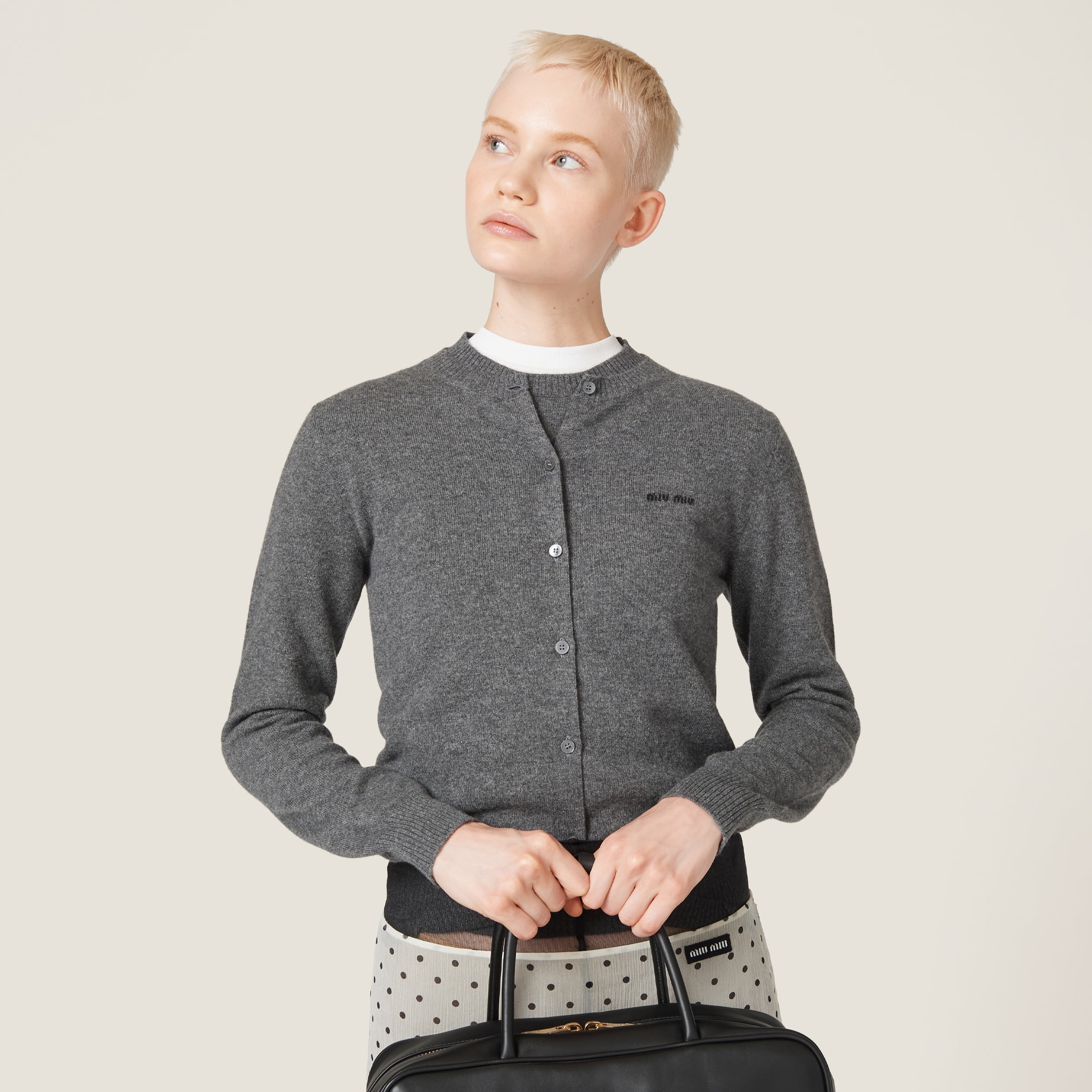 Miu Miu cardigan first outfit reference