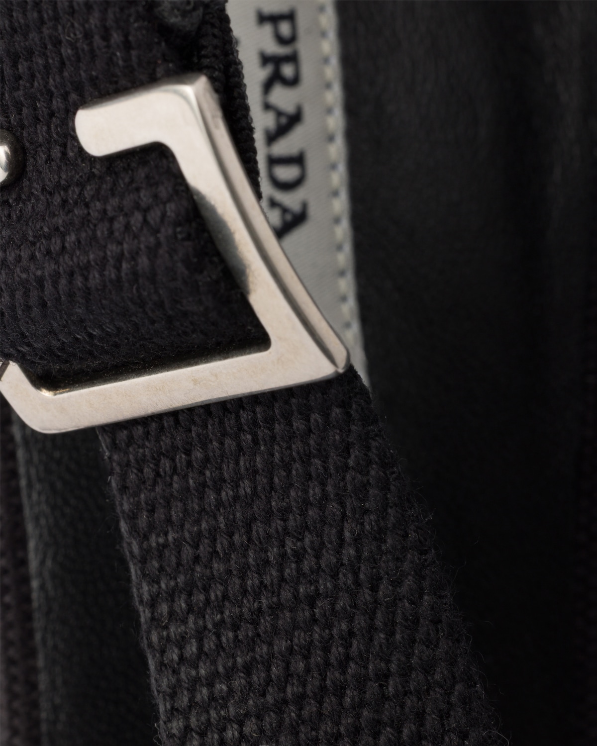 Prada canvas pumps with crystals second detail