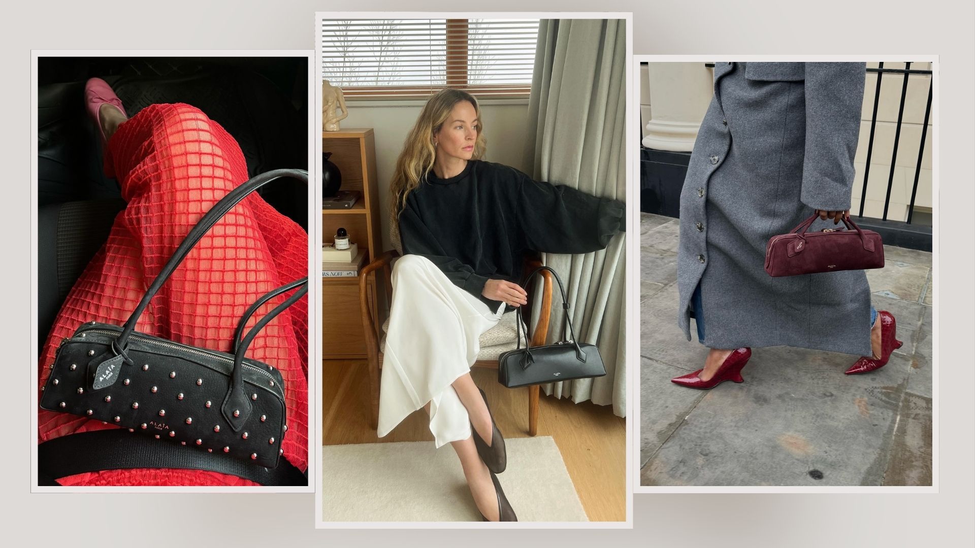 Alaia Le Teckel bag outfit
