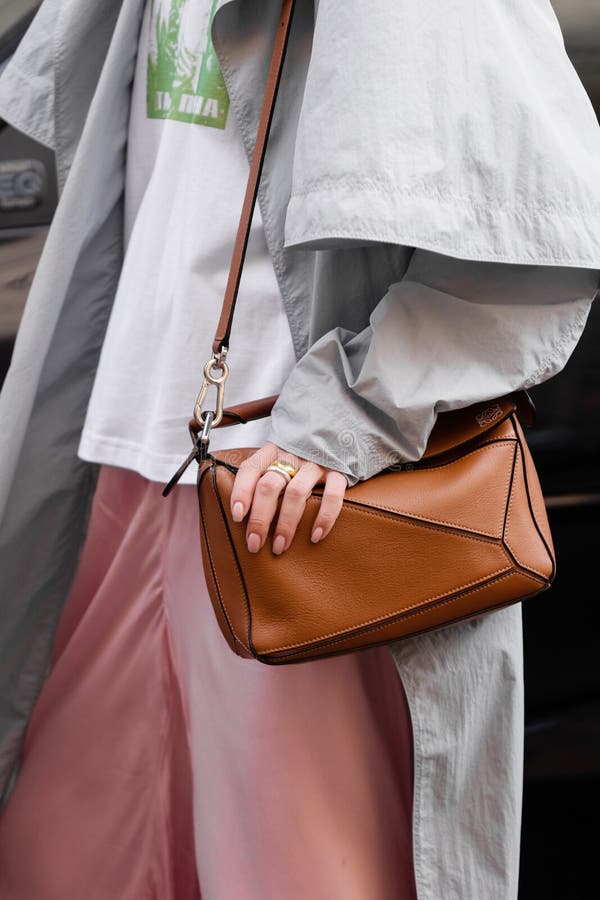 Loewe Puzzle bag detail and scale reference