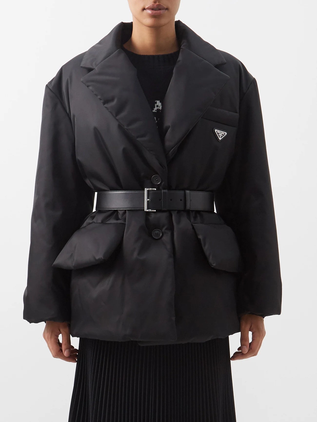 Prada nylon jacket detail and scale reference