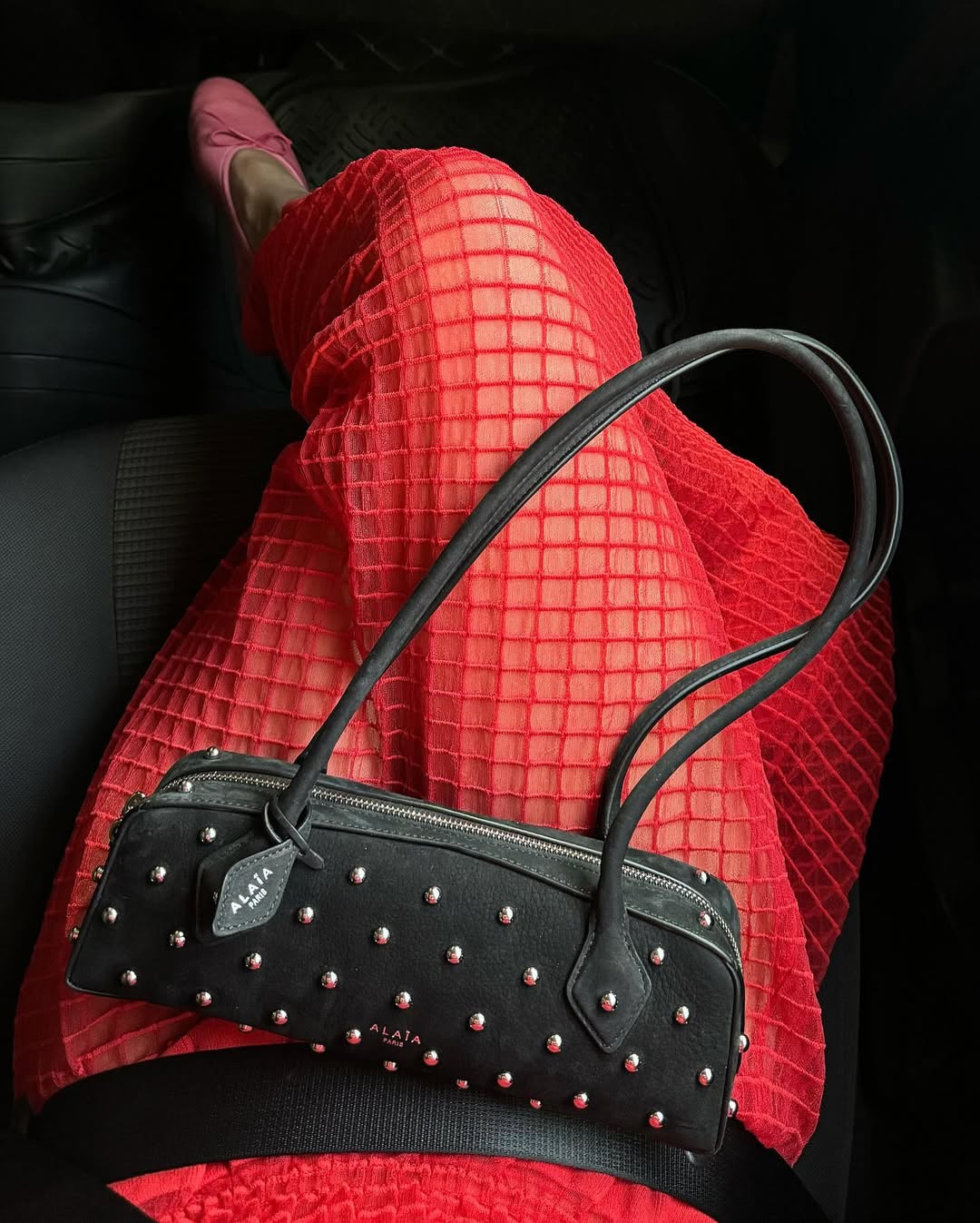 Alaia Le Teckel with printed dress