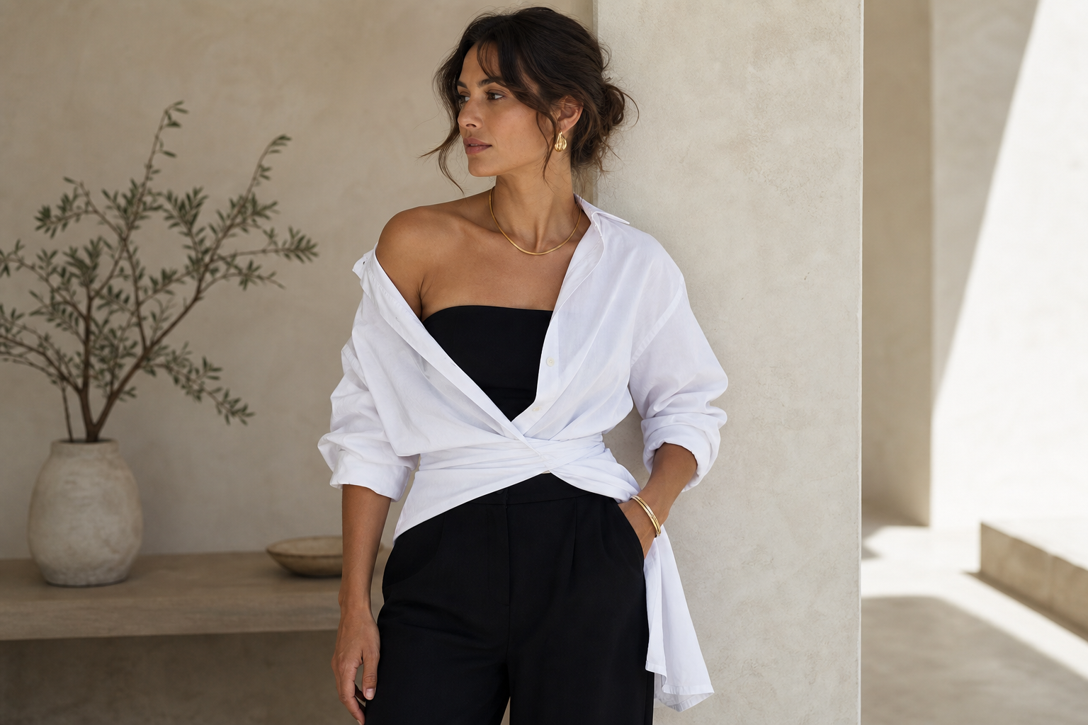 Transform a Button-Down Into a Wrap Layer