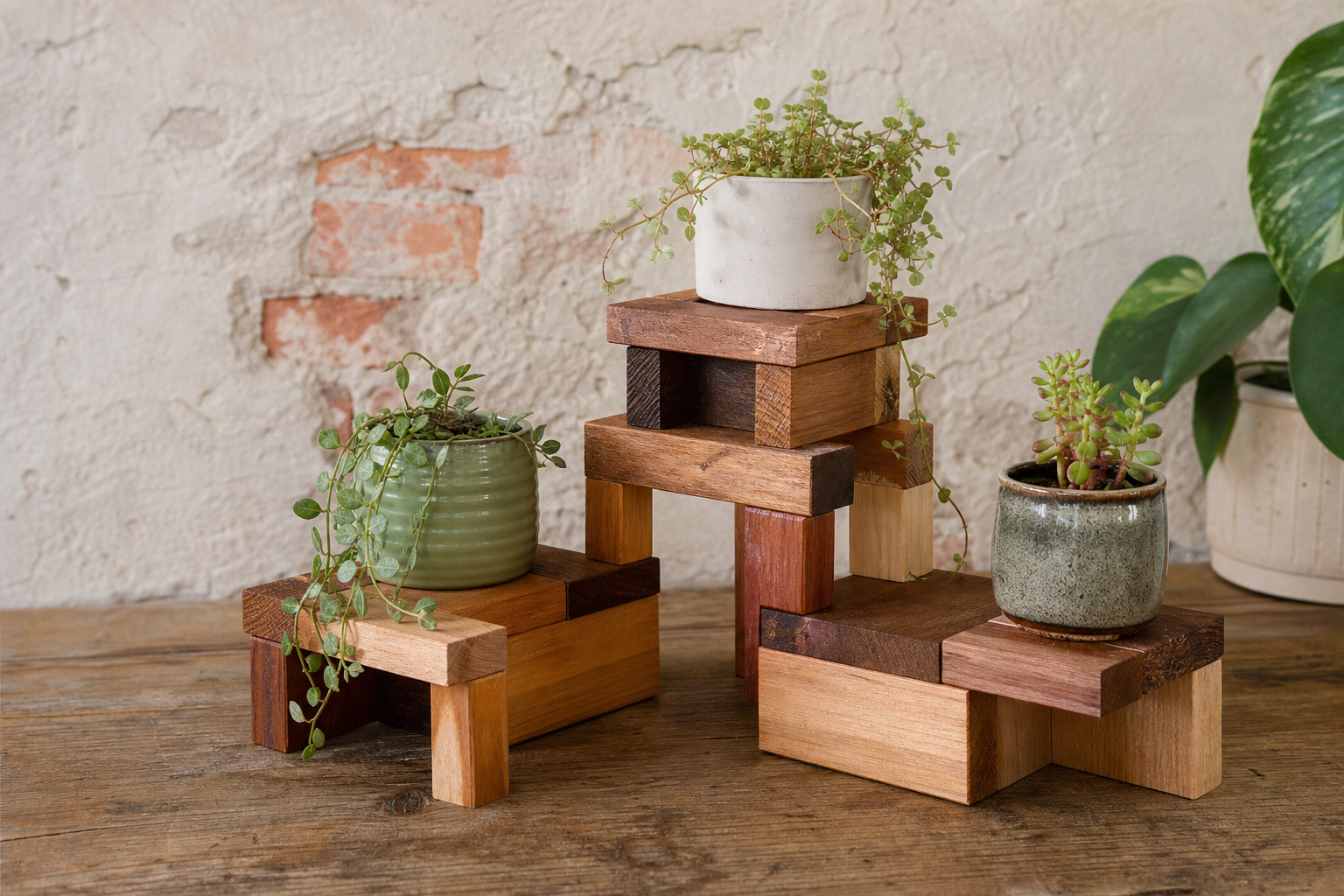 Offcut Wood Plant Stand