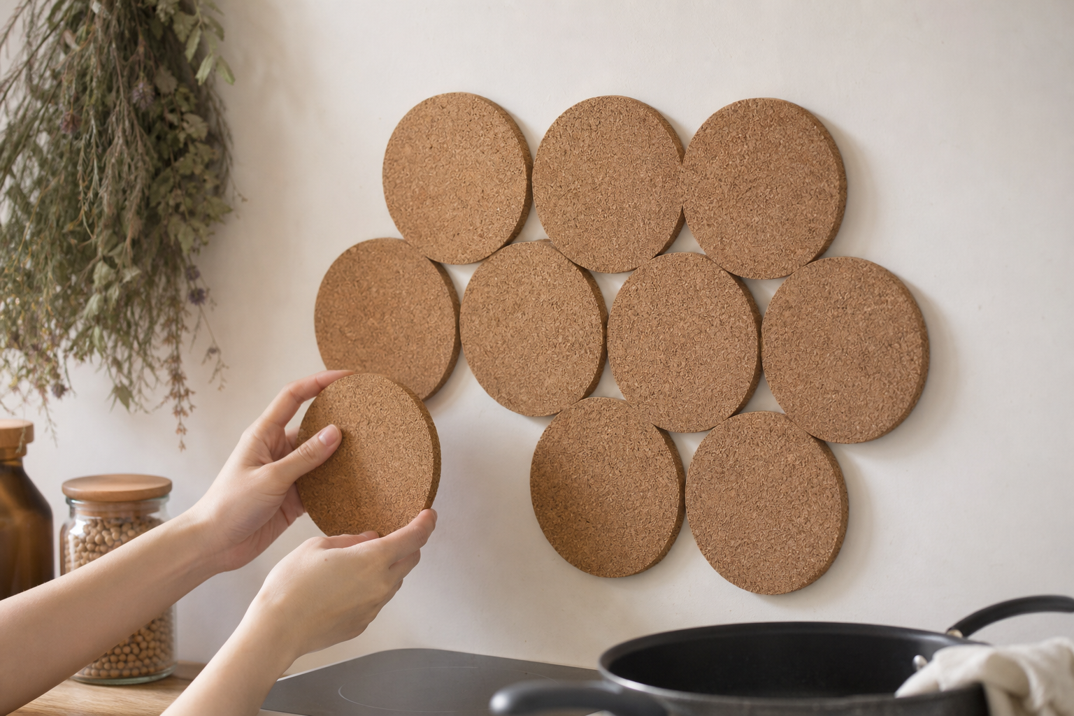 Cork Trivet Wall Tiles