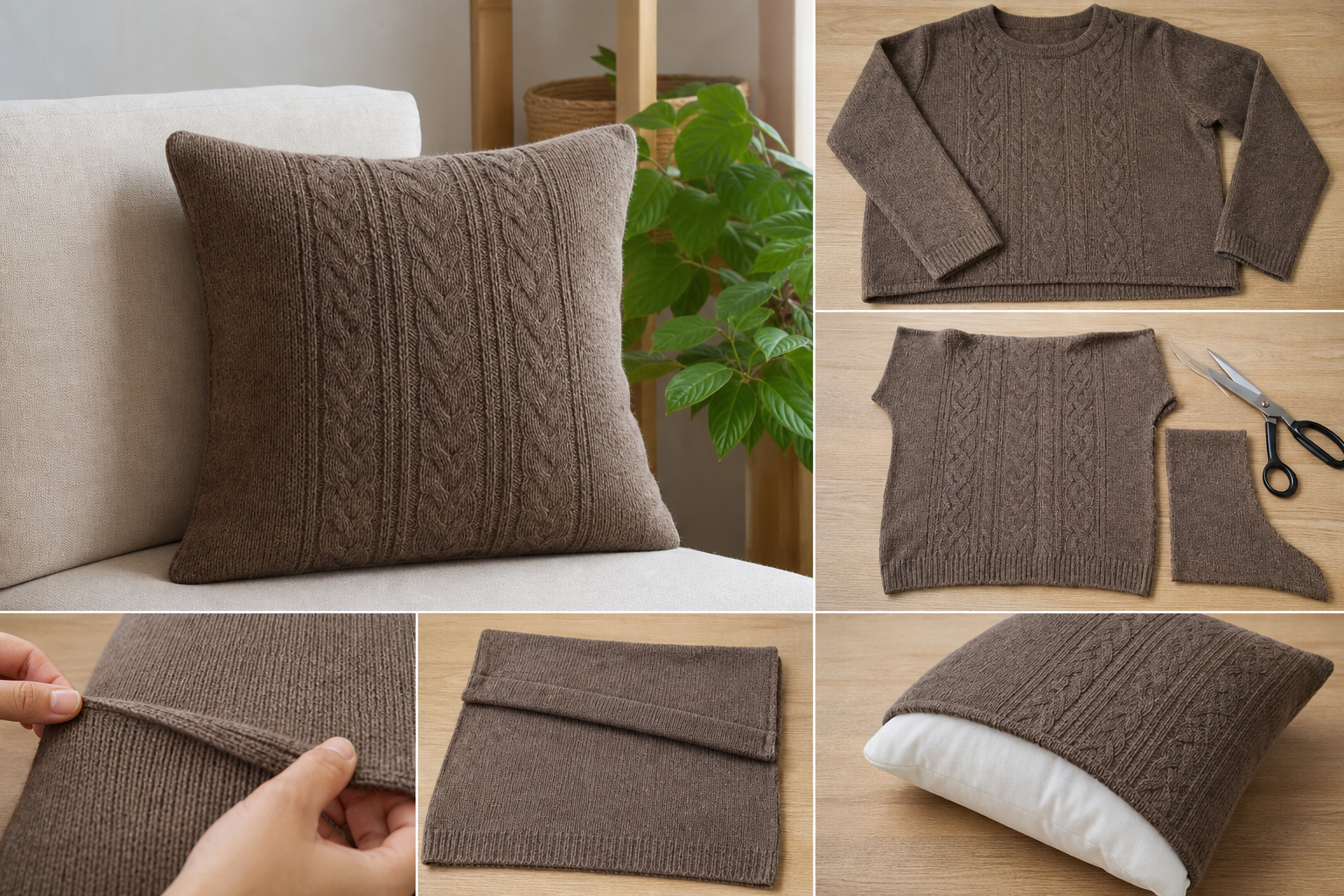 Wool-Sweater Pillow Cover