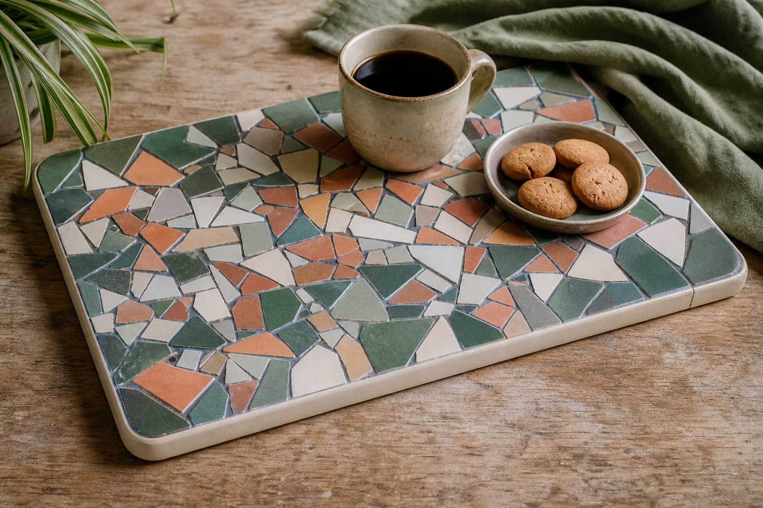Broken-Tile Mosaic Tray