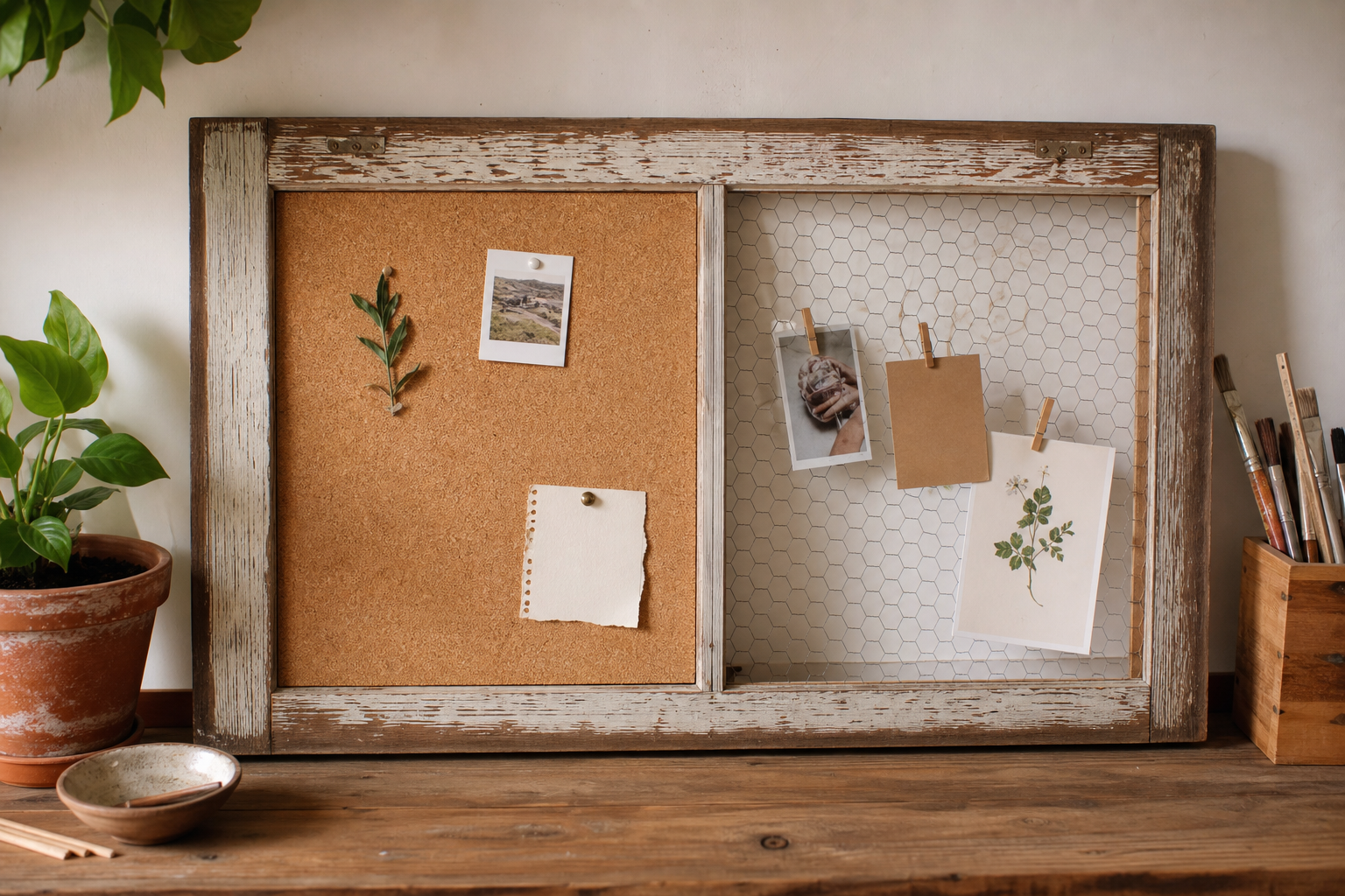 Window-Frame Message Board