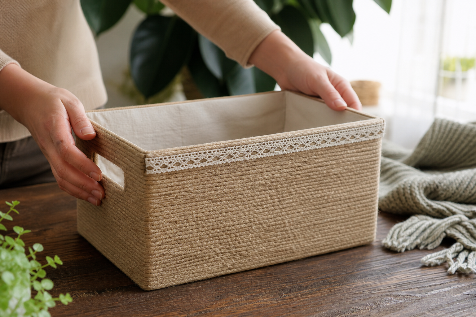 Shipping-Box Storage Basket