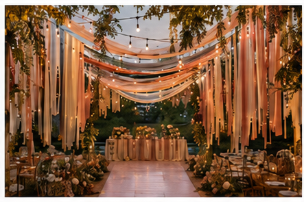 Ribbon Canopy for a Focused Celebration Zone
