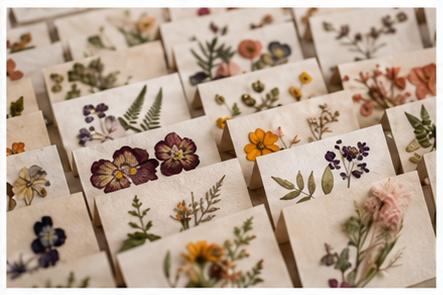 Pressed-Flower Place Cards