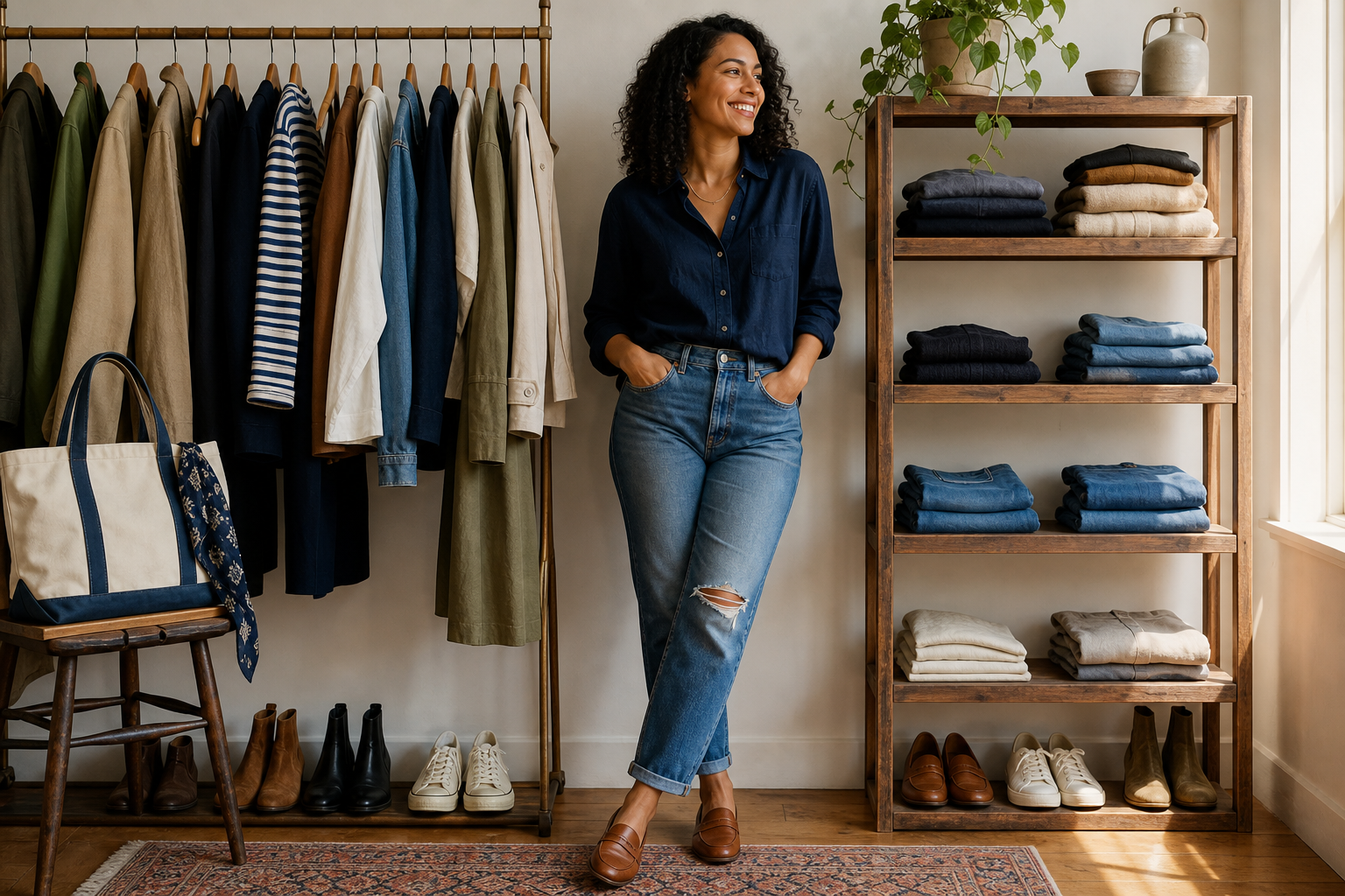 Fashion looks brought together in a thoughtful wardrobe