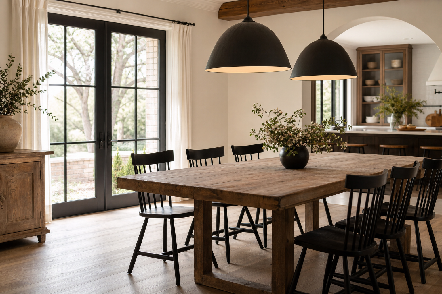 Sculptural Lighting Modernizes Rustic Rooms