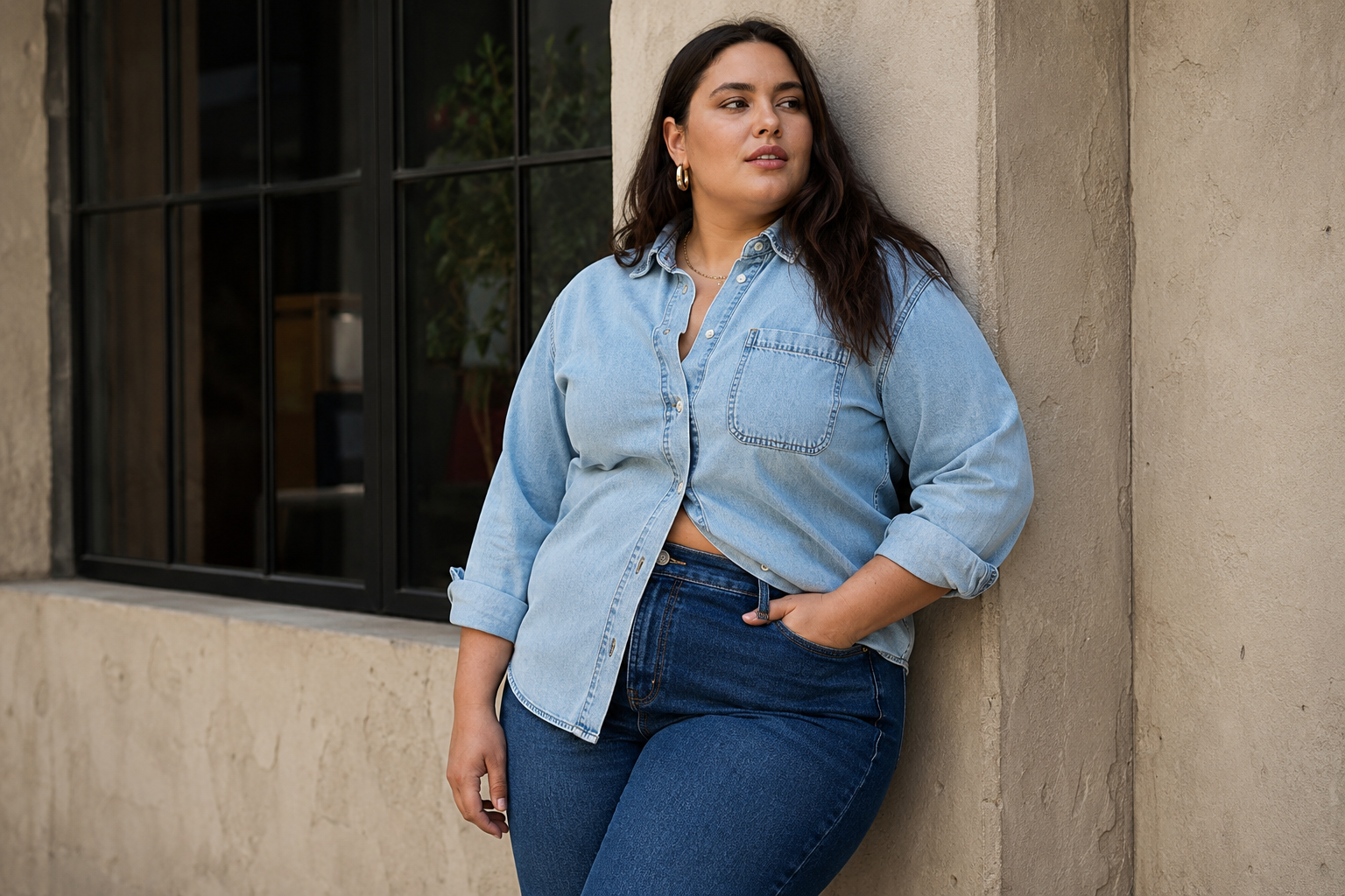 Denim-on-Denim With Intentional Contrast