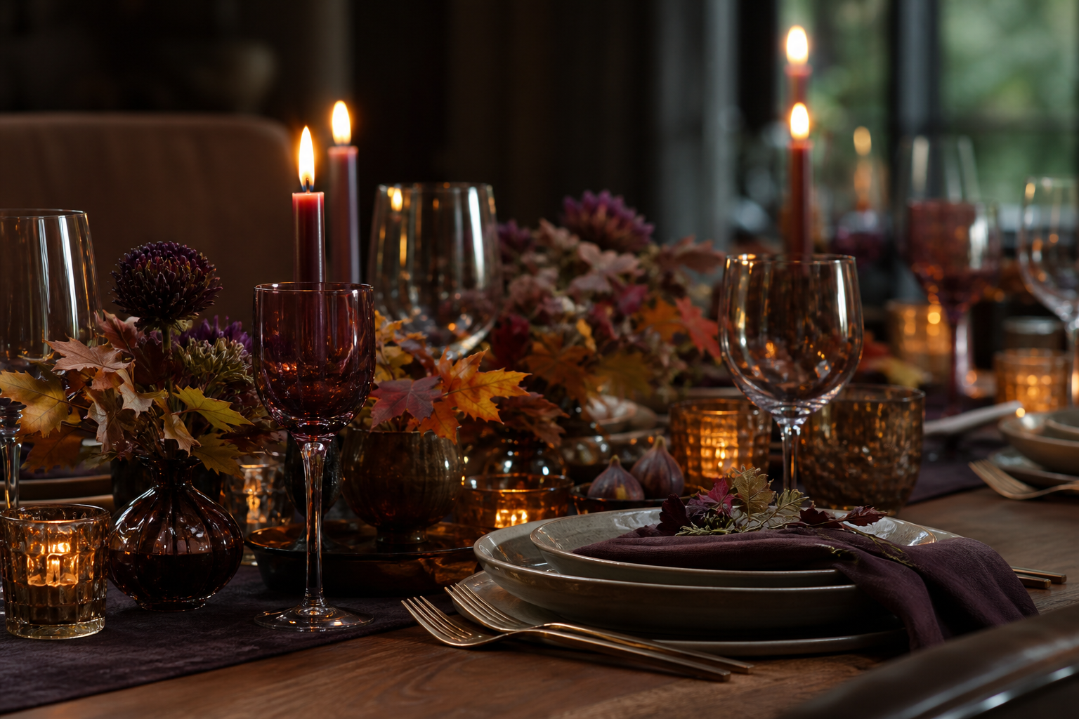Moody Autumn Plum and Amber