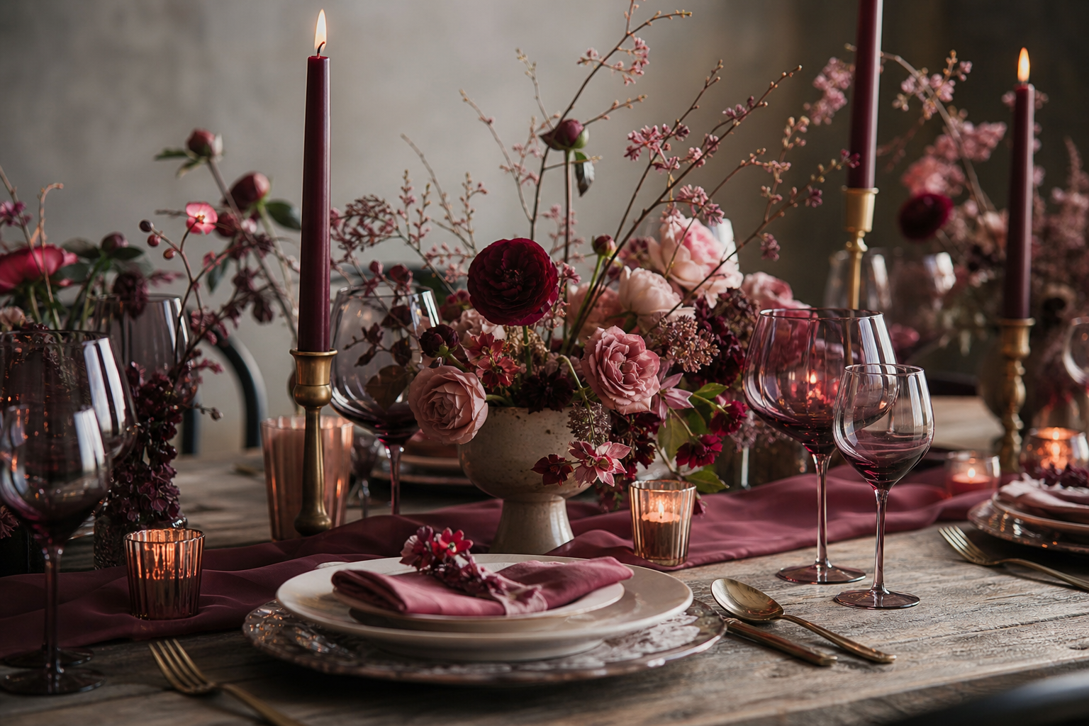 Romantic February Berry Tones