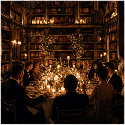 Literary Salon and Candlelit Library