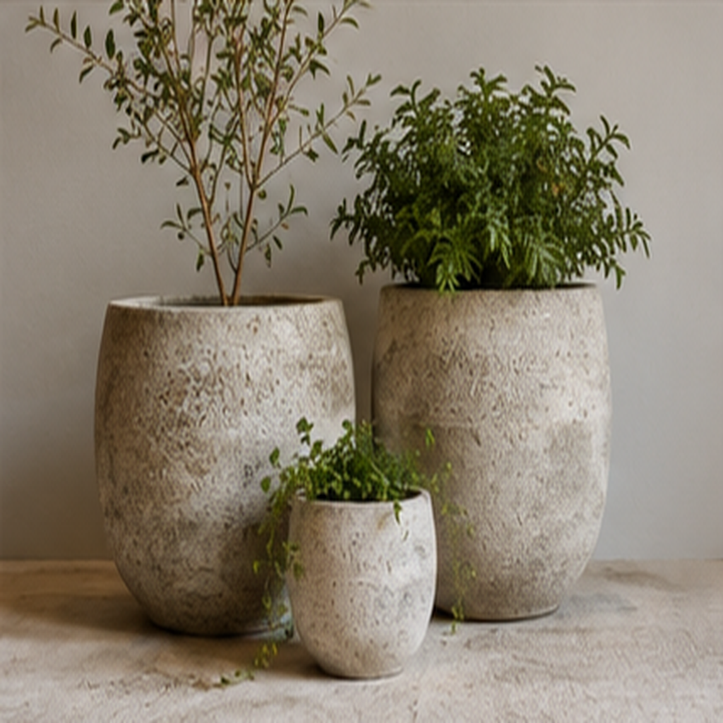 Upgrade Plain Planters With Mineral Texture