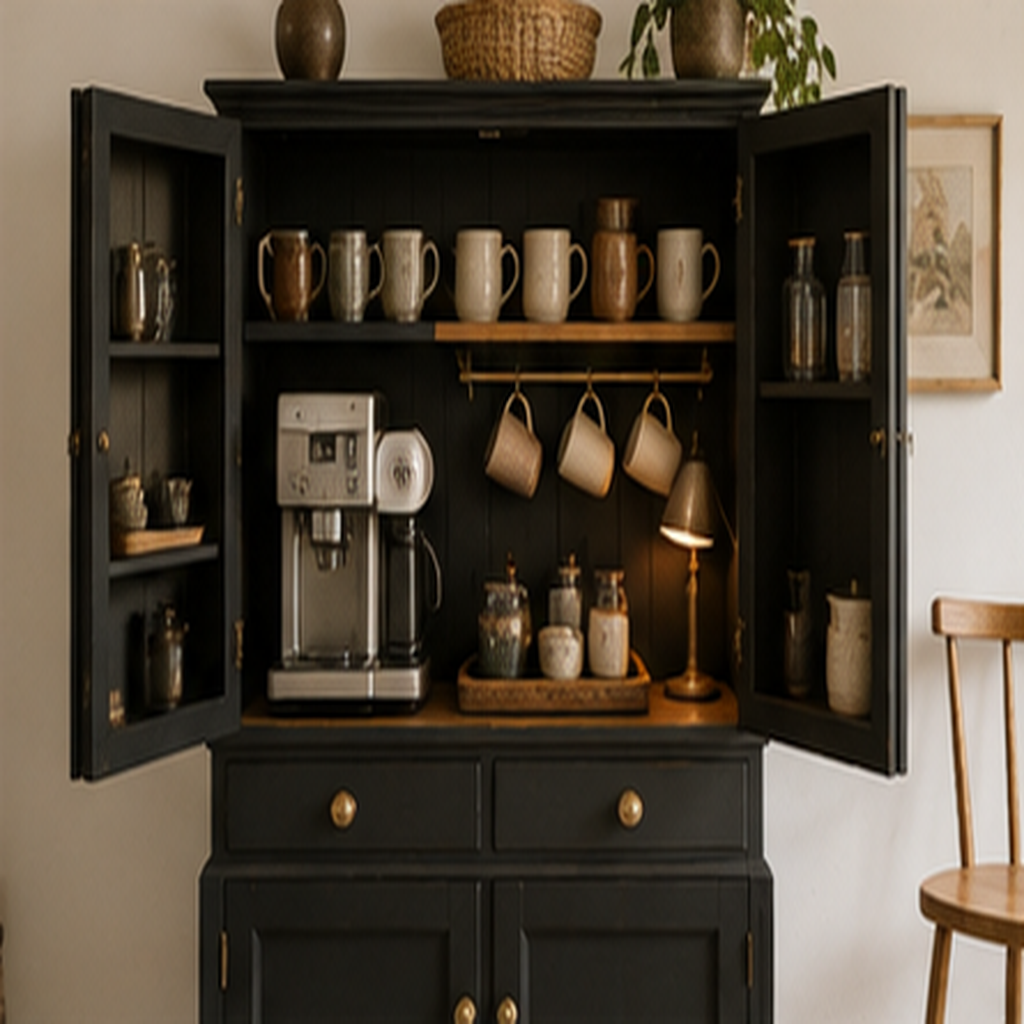 Convert a Cabinet Into a Drinks or Coffee Station