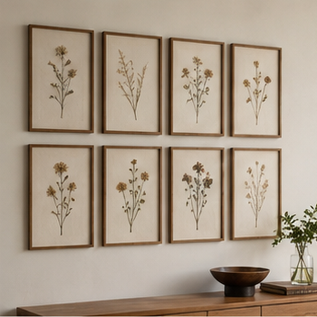 Frame a Pressed-Botanical Grid