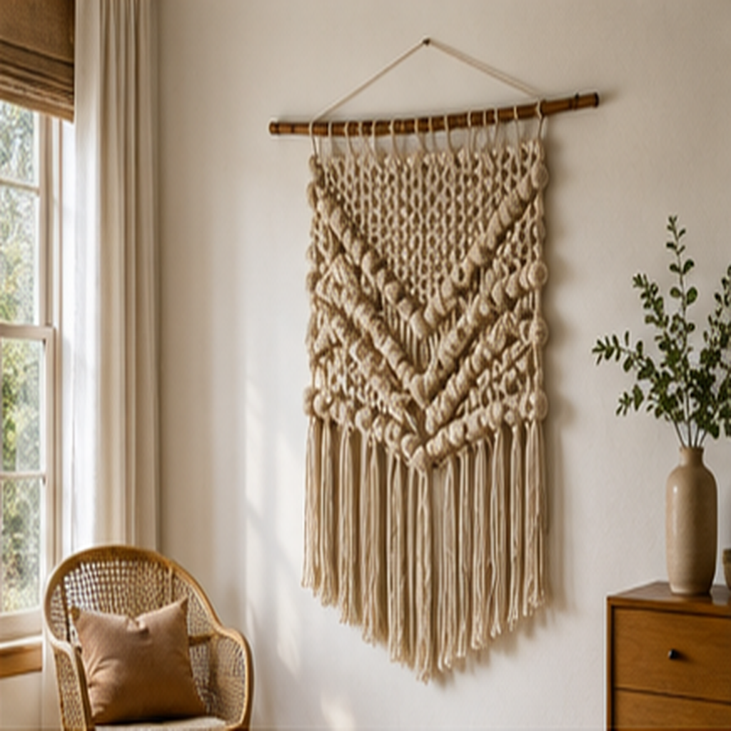 Weave a Soft Fiber Wall Hanging