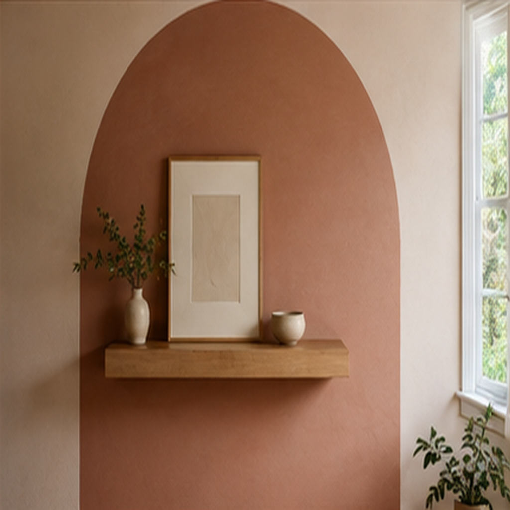 Create a Painted Arch-and-Shelf Composition