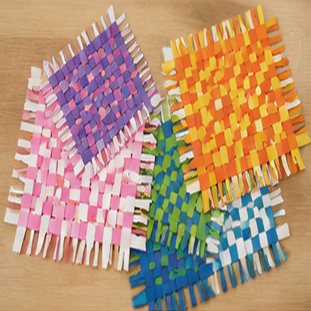 Weave Colorful Paper Placemats